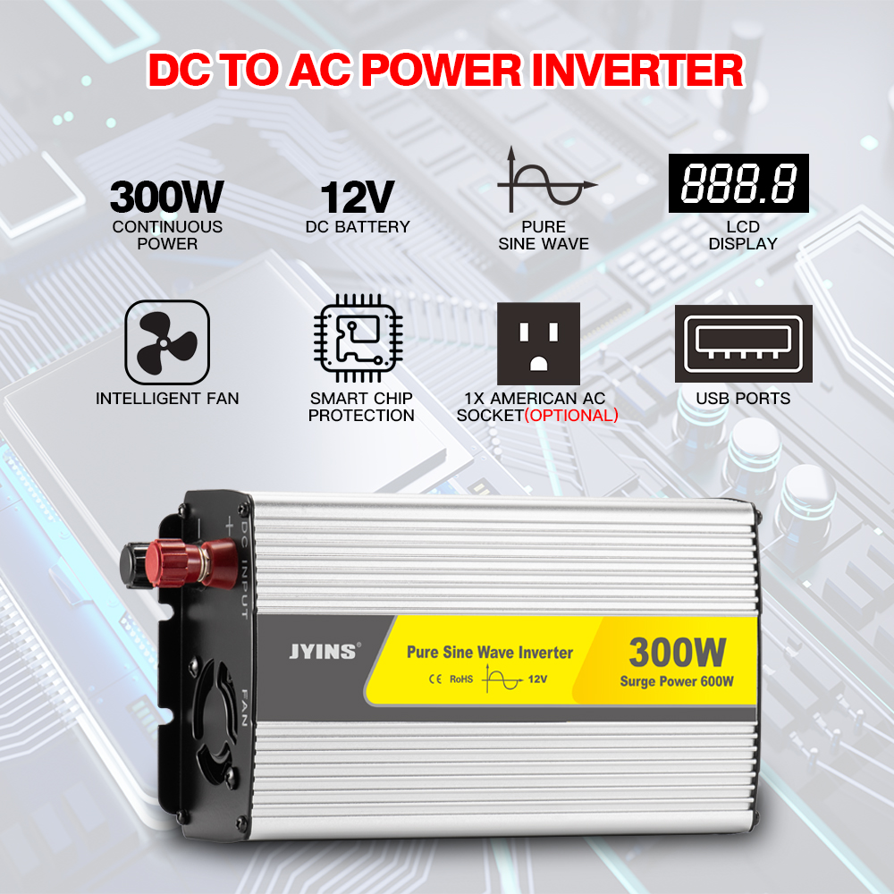 العاصمة إلى AC 300 وات العاكس قوة موجة الجيب النقي