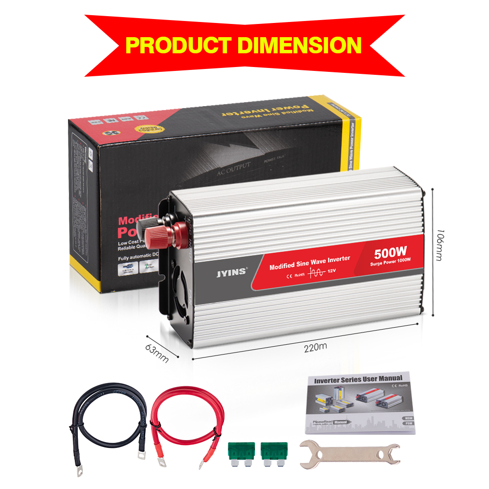 500W DC إلى AC العاكس موجة جيبية معدلة